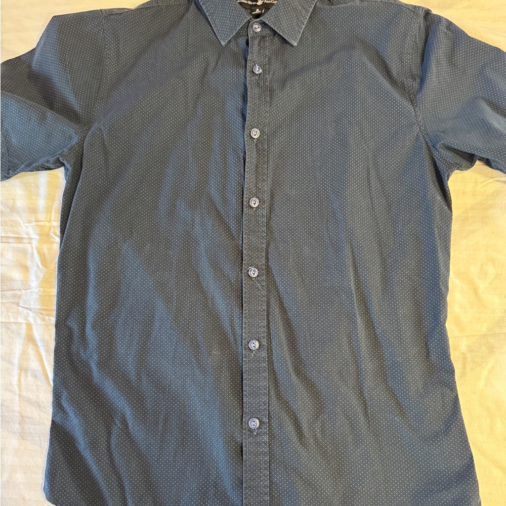 Beverly Hills Polo Club Blue Men's Button Down Shirt Size Small